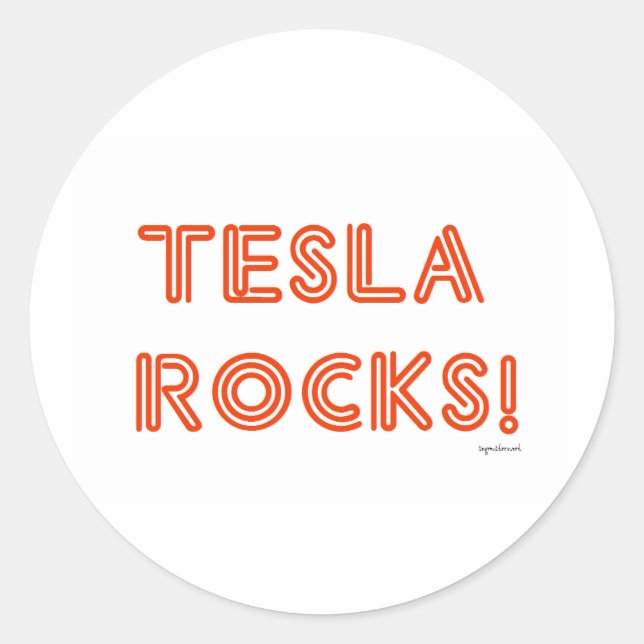 Adesivo Tesla Rocks! (Frente)