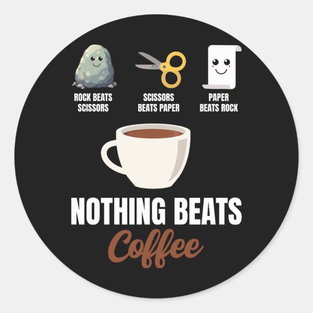 Adesivo Tesoura De Papel Rock Nada Bate No Café (Frente)