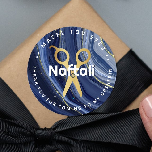 Adesivo Tesoura Personalizada de Upsherin (Criador carregado)