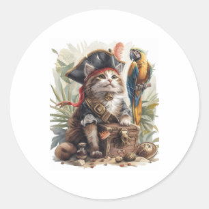 Adesivo Tesouro do Gato Pirata