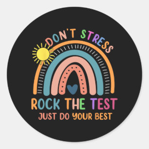 Adesivo Test Day Rock The Test Rainbow Gifts Teacher Stuac