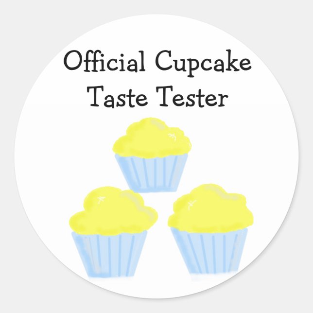 Adesivo Testador de Gosto do Cupcake Oficial (Frente)