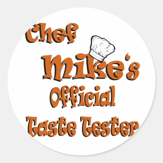 Adesivo Testador de sabor do Chef Mike (Frente)