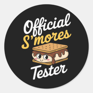 Adesivo Testador Oficial de S'mores de Acampamento S'mores