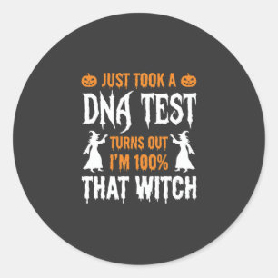 Adesivo Teste de DNA de Bruxa Engraçado de Halloween Gráfi
