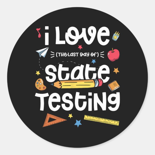 Adesivo Teste de Professores em Teste de Amor (Último Dia  (Frente)