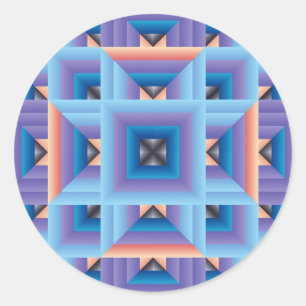 Adesivo Teste padrão 3 da edredão em azul e em roxo