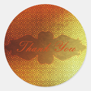 Adesivo Teste padrão celta contemporâneo alaranjado