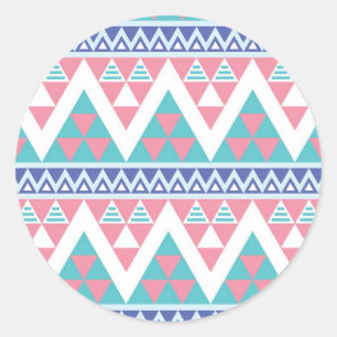 Adesivo Teste padrão colorido asteca tribal