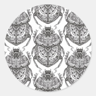 Adesivo Teste padrão com Doodle da mão