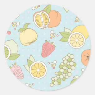 Adesivo Teste padrão com frutas e bagas