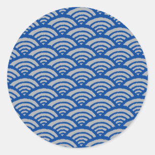 Adesivo Teste padrão de onda japonês