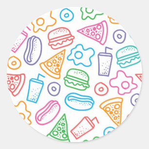 Adesivo Teste padrão do fast food