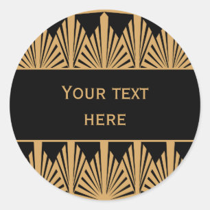 Adesivo Teste padrão Dourado e preto personalizado do art