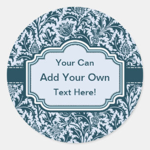 Adesivo Teste padrão floral elegante do cardo de William