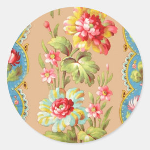 Adesivo Teste padrão floral francês de matéria têxtil