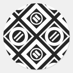 Adesivo Teste padrão geométrico do sinal igual do branco