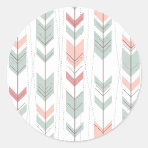 Adesivo Teste padrão geométrico no estilo retro