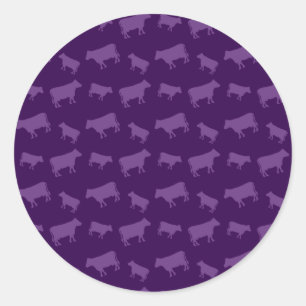 Adesivo Teste padrão roxo da vaca