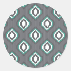 Adesivo Teste padrão tribal do ikat retro geométrico