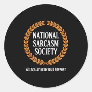 Adesivo Testemunha da Sociedade Sarcasm Engraçado Citação