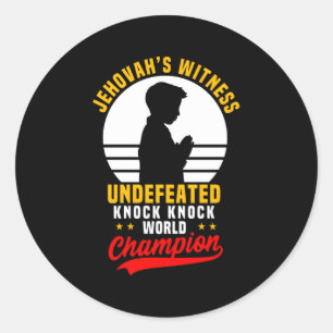 Adesivo Testemunha De Jeová Knock Knock Piada Campeão Mund
