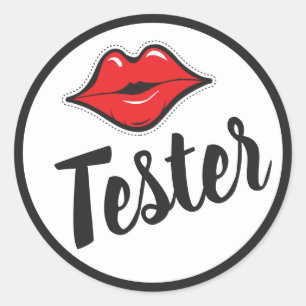 Adesivo TESTER Red Kiss Lipstick e distribuidor de beleza