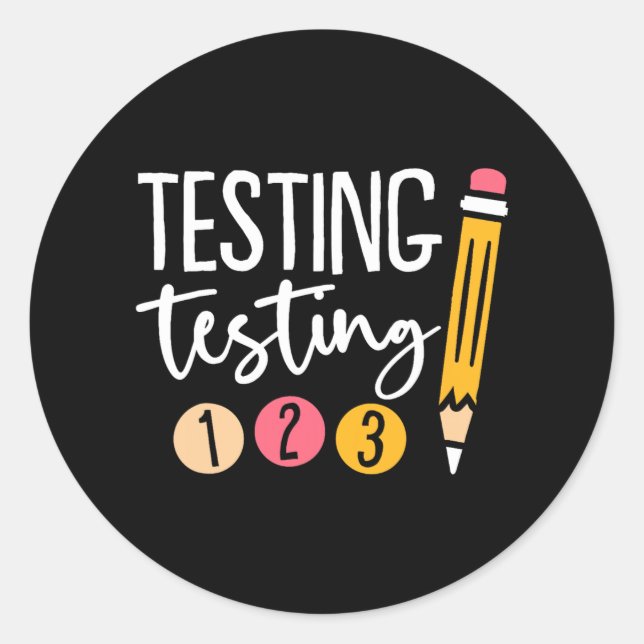 Adesivo Testes de Dia 123 Cute Test Day (Frente)