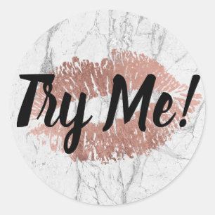 Adesivo Testor do produto Experimente-me Lábios Dourados R