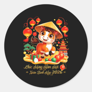 Adesivo Tet Binh Ngo 2026 Ano Novo Vietnamita Chuc Mung Na