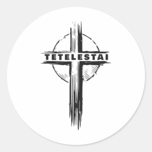 Adesivo Tetelestai – Cruz da Páscoa de Jesus Cristo Fé