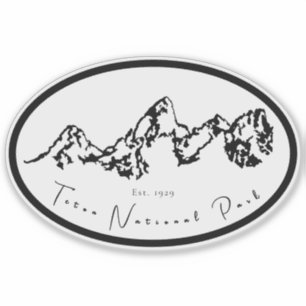 Adesivo Teton National Park Mínimo Vinil Sticker