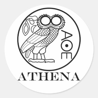 Adesivo Tetradrachm de coruja de Athena (Engravers Font)