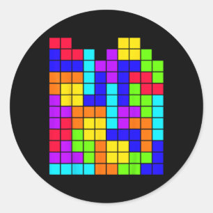 Adesivo Tetrominoes Block Quebra-cabeça Video Game Math Pr