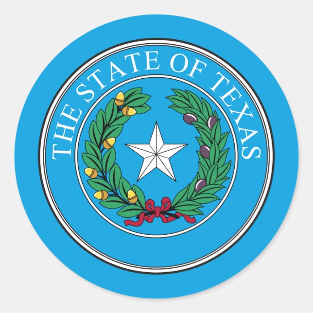 Adesivo Texan Seal, Selo do Texas Sticker (Frente)