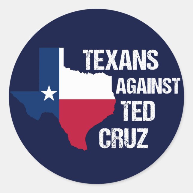 Adesivo Texanos contra Ted Cruz Texas Democrat (Frente)