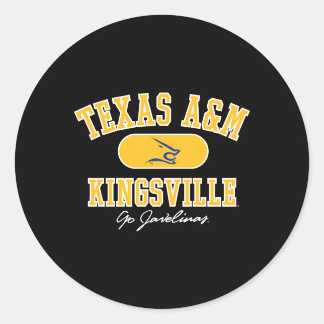 Adesivo Texas Am Kingsville Javelinas Varsity Blue (Frente)