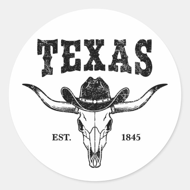 Adesivo Texas Antigo (Frente)