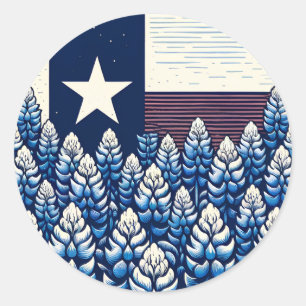 Adesivo Texas Bluebonnets State Flag Pride Texan