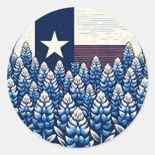 Adesivo Texas Bluebonnets State Flag Pride Texan
