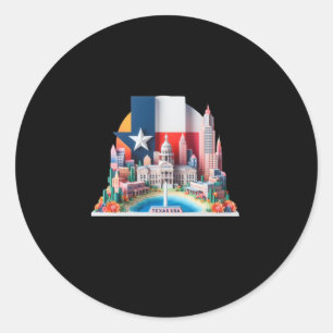 Adesivo Texas City In Usa Sticker