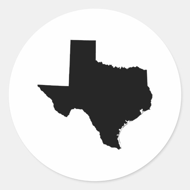 Adesivo Texas em preto e branco (Frente)