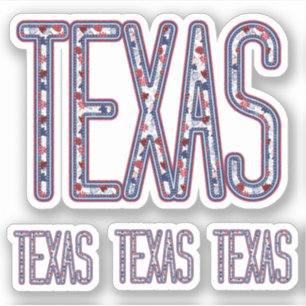 Adesivo Texas Faux Applique Fall Letters