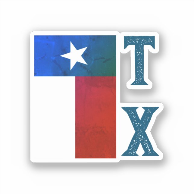 Adesivo Texas Flag (vertical) (Frente)