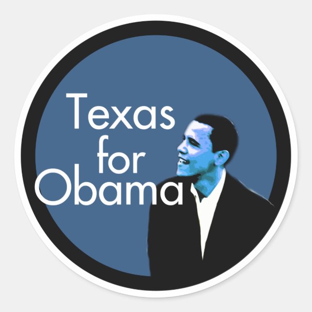 Adesivo Texas For Obama (Frente)