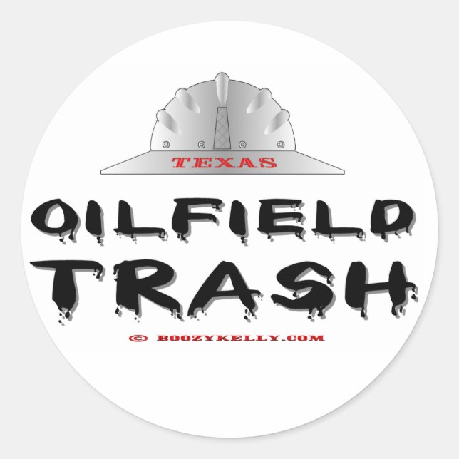 Adesivo Texas Oilfield Trash, Oil Field Sticker (Frente)