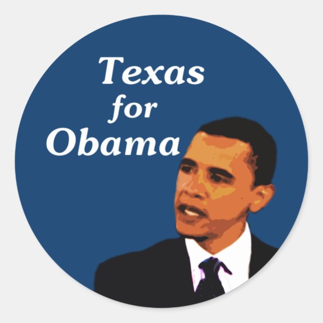 Adesivo Texas para Barack Obama (Frente)