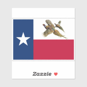 Adesivo Texas Pheasant Flag