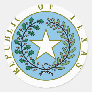 Adesivo Texas (República do Texas Seal Color)