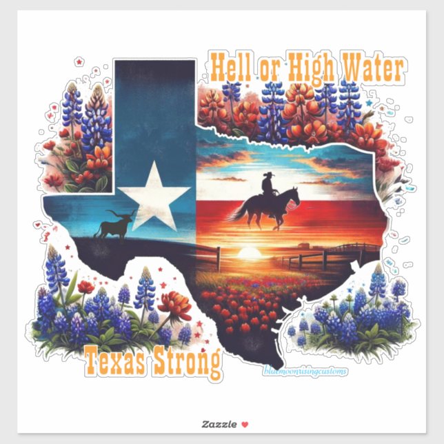 Adesivo Texas Strong  (Folha)